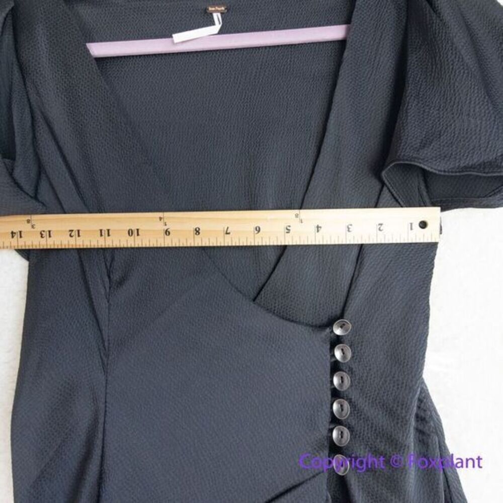 NEW Free People Scarlett Short Sleeve Texture Mini Dress black, size XS - Picture 7 of 16